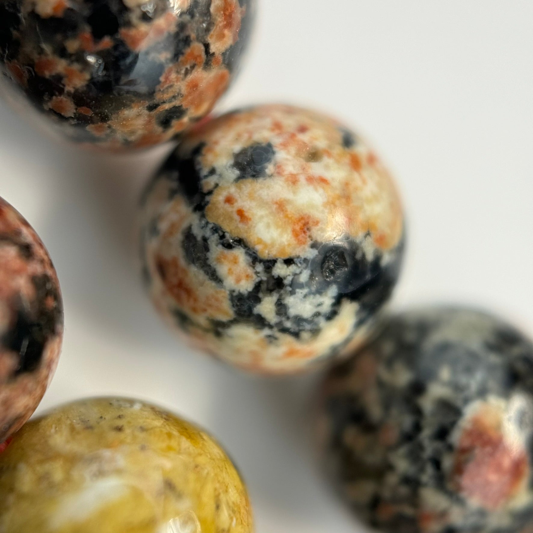 Blossom Jasper Polished Round Beads image 5