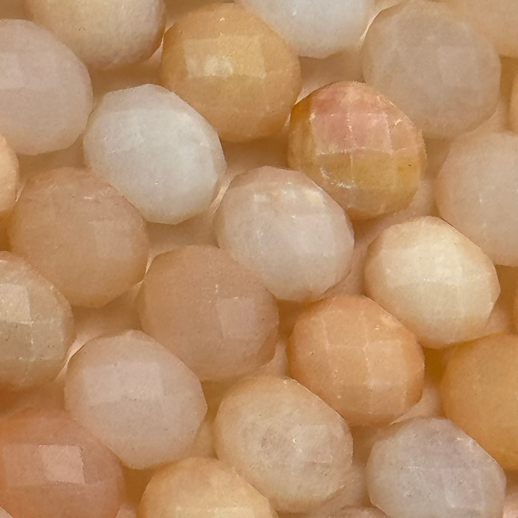 Orange Aventurine Quartz Faceted Rondelle Beads image 6