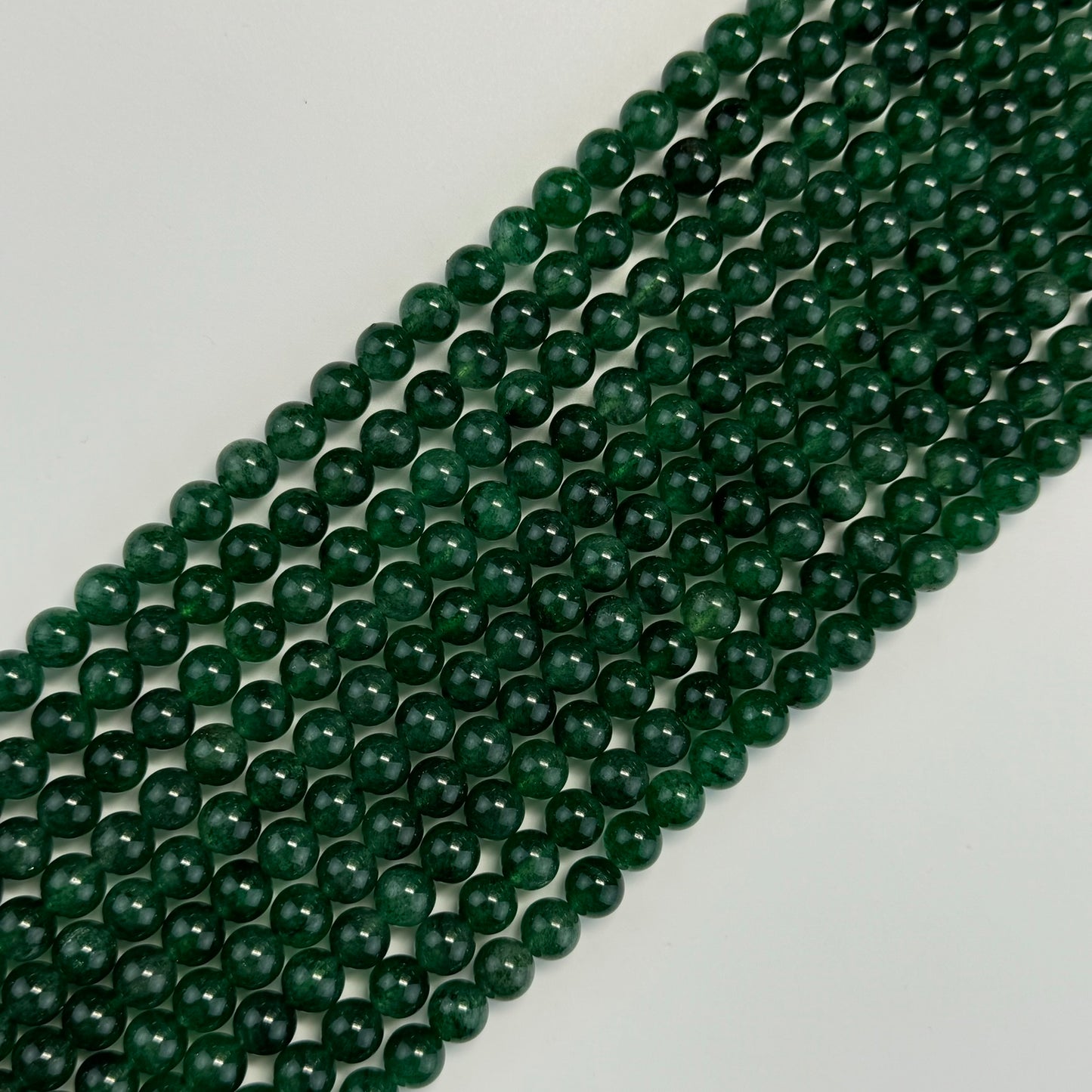 Green Strawberry Quartz Polished Round Beads image 3