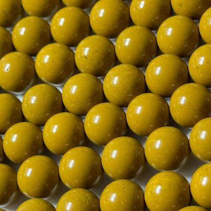 Yellow Mookaite Polished Round Beads image 12