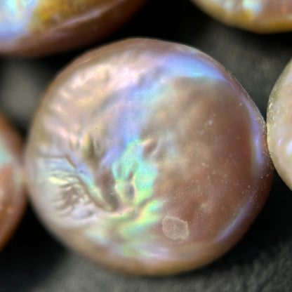 Pink Pearl Coin Shape - AA Quality image 4