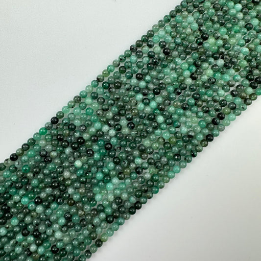 Emerald Precious Stone Beads - Polished Round