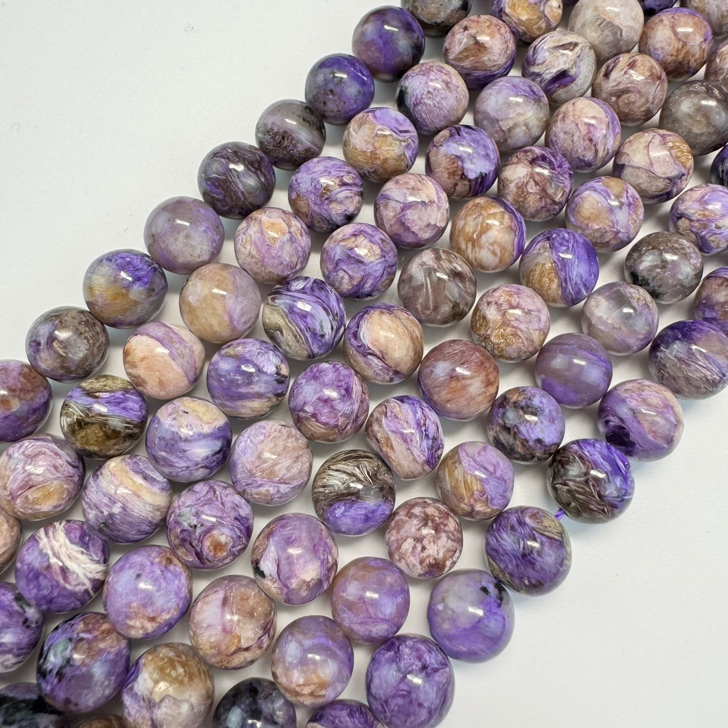 Charoite Polished Round Beads