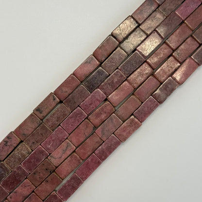 Rhodonite Rectangular Beads image 0