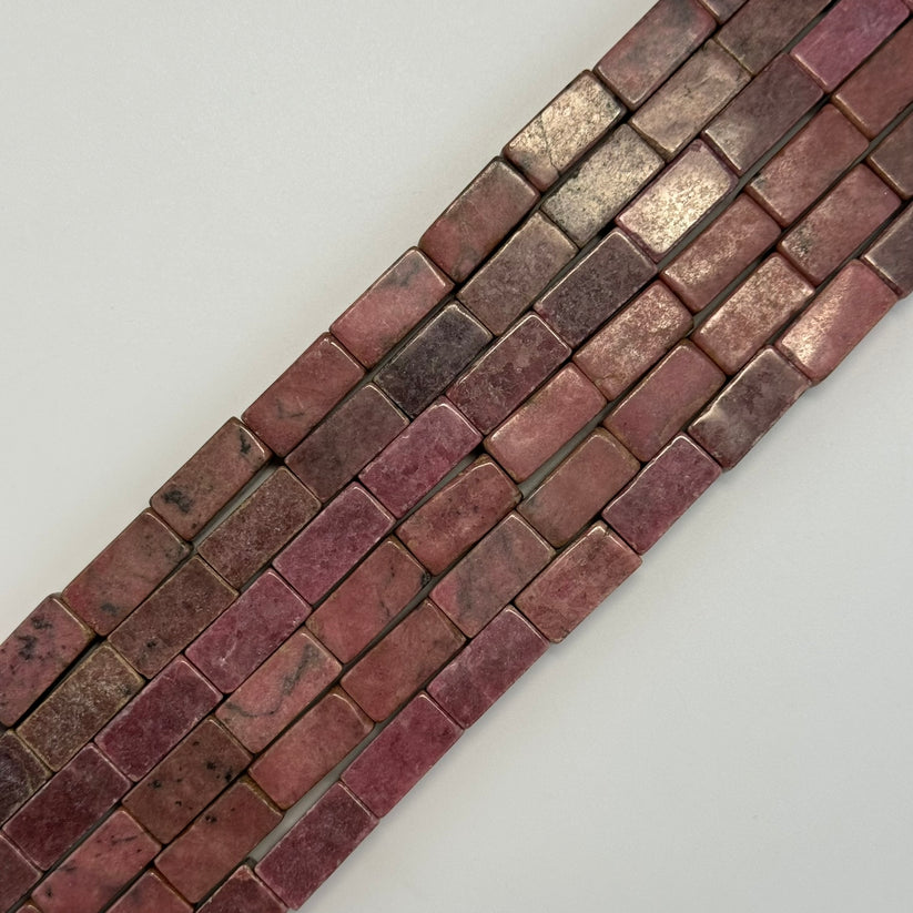 Faceted Rectangular Semi Precious Stone Beads