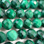 Malachite Faceted Round Beads (4mm) image 1