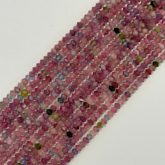 Pink Tourmaline Space Ship Beads