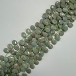 Brazilian Amazonite AAAA Faceted Pear Shape Gemstone Beads image 1