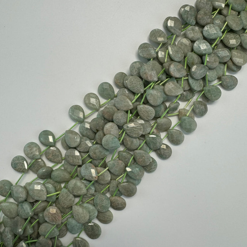 Faceted Pear Shape Semi Precious Stone Beads