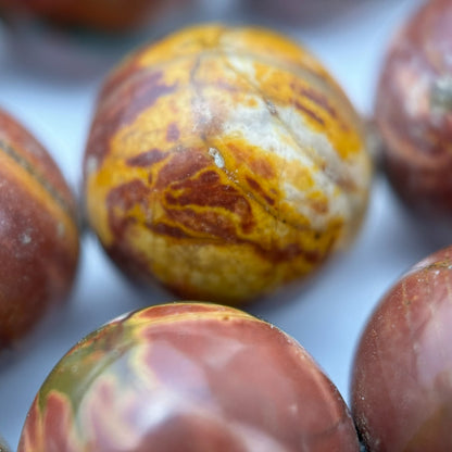 Red Picasso Jasper Polished Round Beads image 3