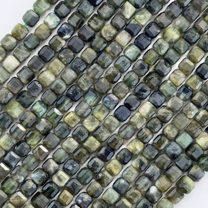 Green Tourmaline Square Beads image 5