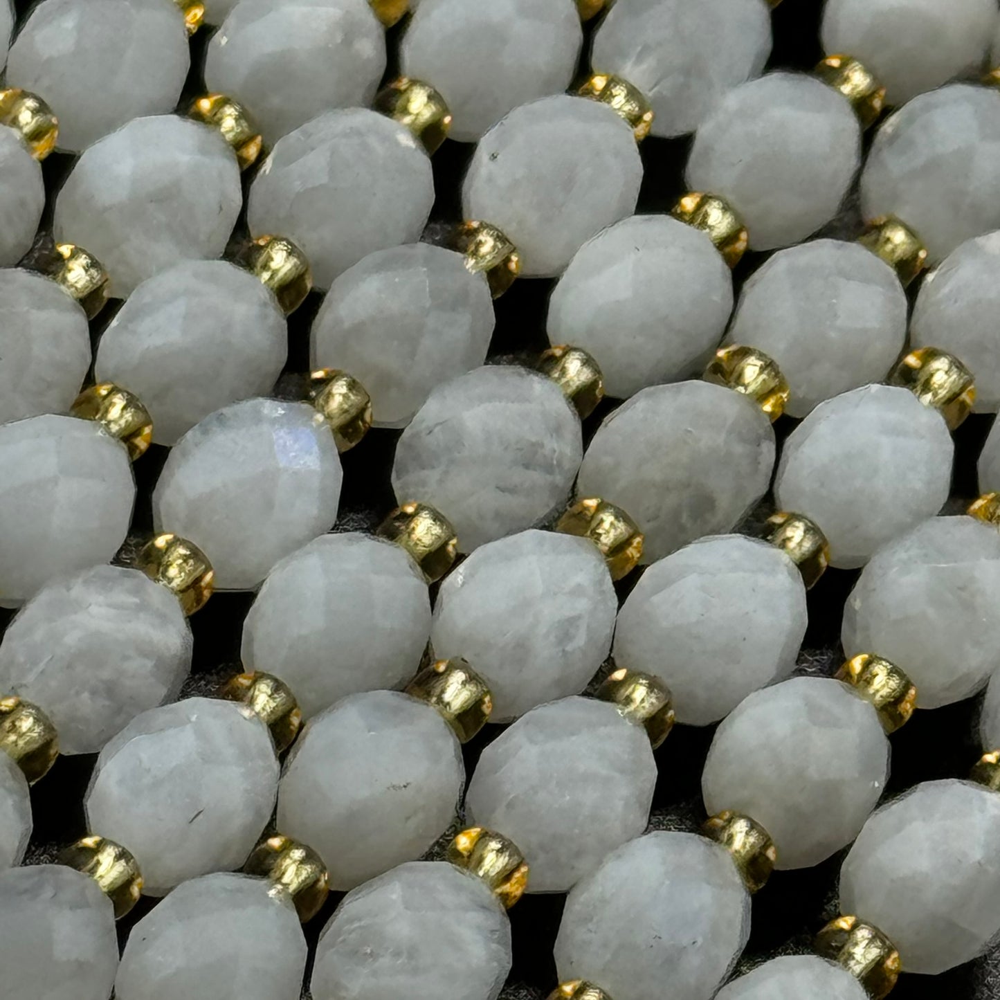 Rainbow Moonstone Faceted Barrel 8 Beads image 8