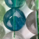 Rainbow Fluorite (Green) Polished  Round Beads image 1