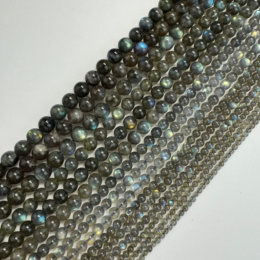 Labradorite High Quality Polished Round Beads - (AAAA Quality)