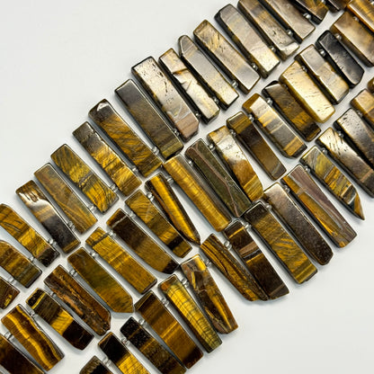 Tiger's Eye Polished Blade Beads image 0