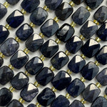 Iolite Rectangular Faceted Cushion Cut 10xÂ8 mm Beads image 1