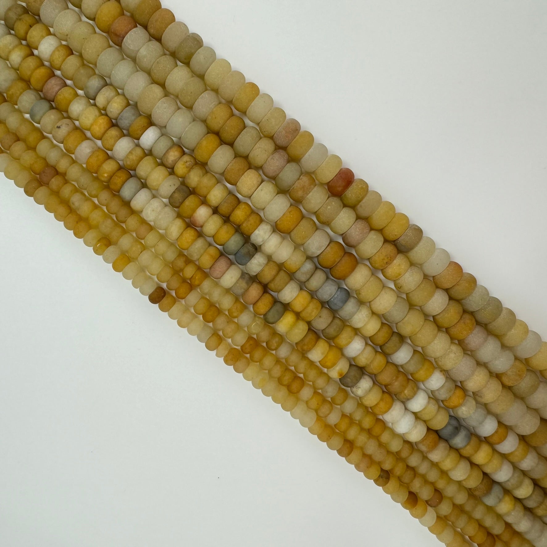 Golden Healer Quartz Frosted Rondelle Beads image 4