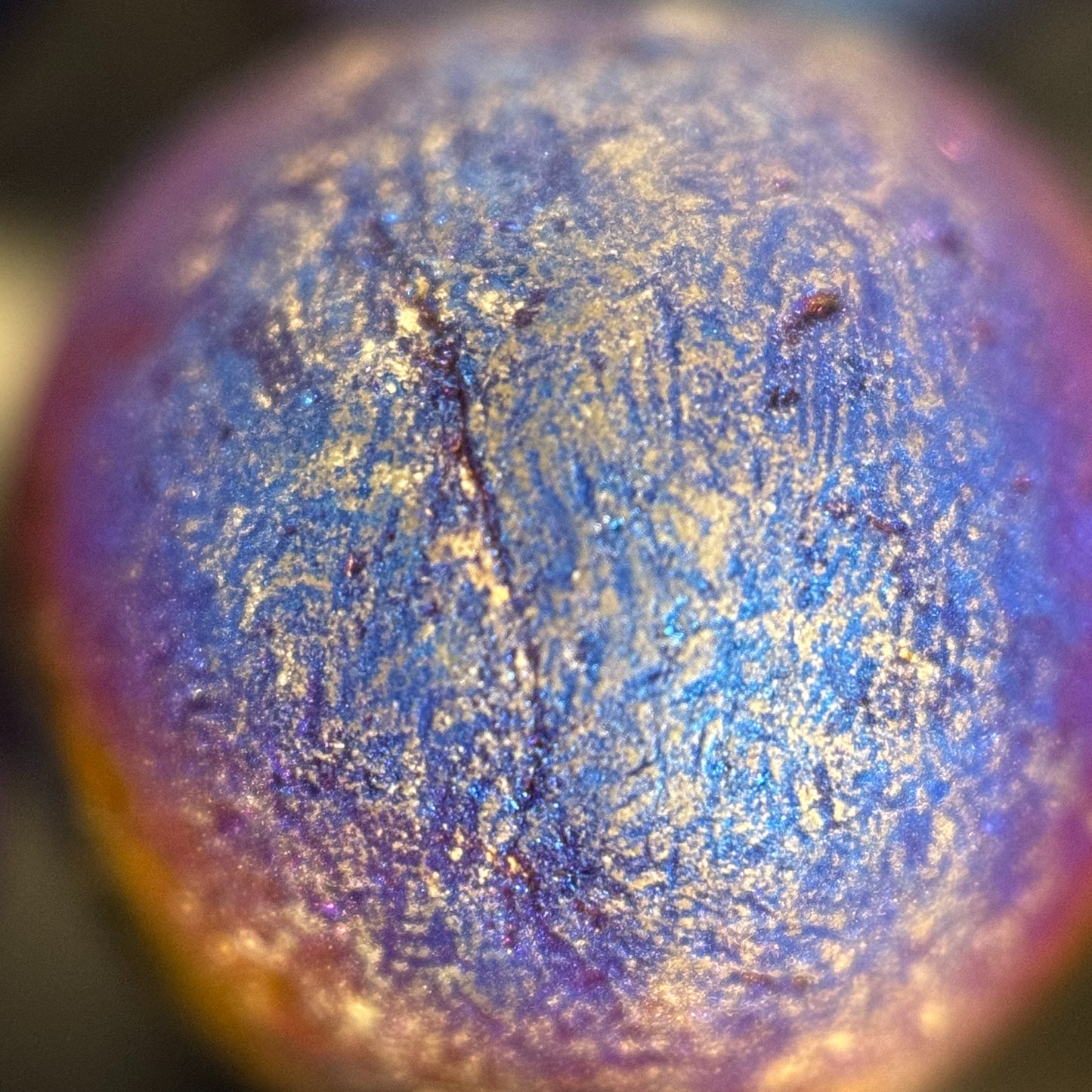 Titanium Plated Blue Druzy Quartz Round Beads image 4