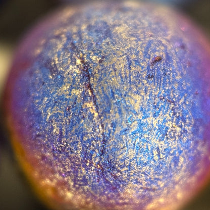 Titanium Plated Blue Druzy Quartz Round Beads image 4