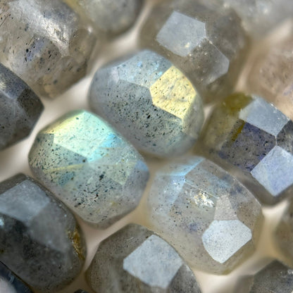Labradorite Single Cut Faceted Rondelle Beads (High Quality) image 9