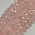 Rose Quartz Faceted Round Beads image 5