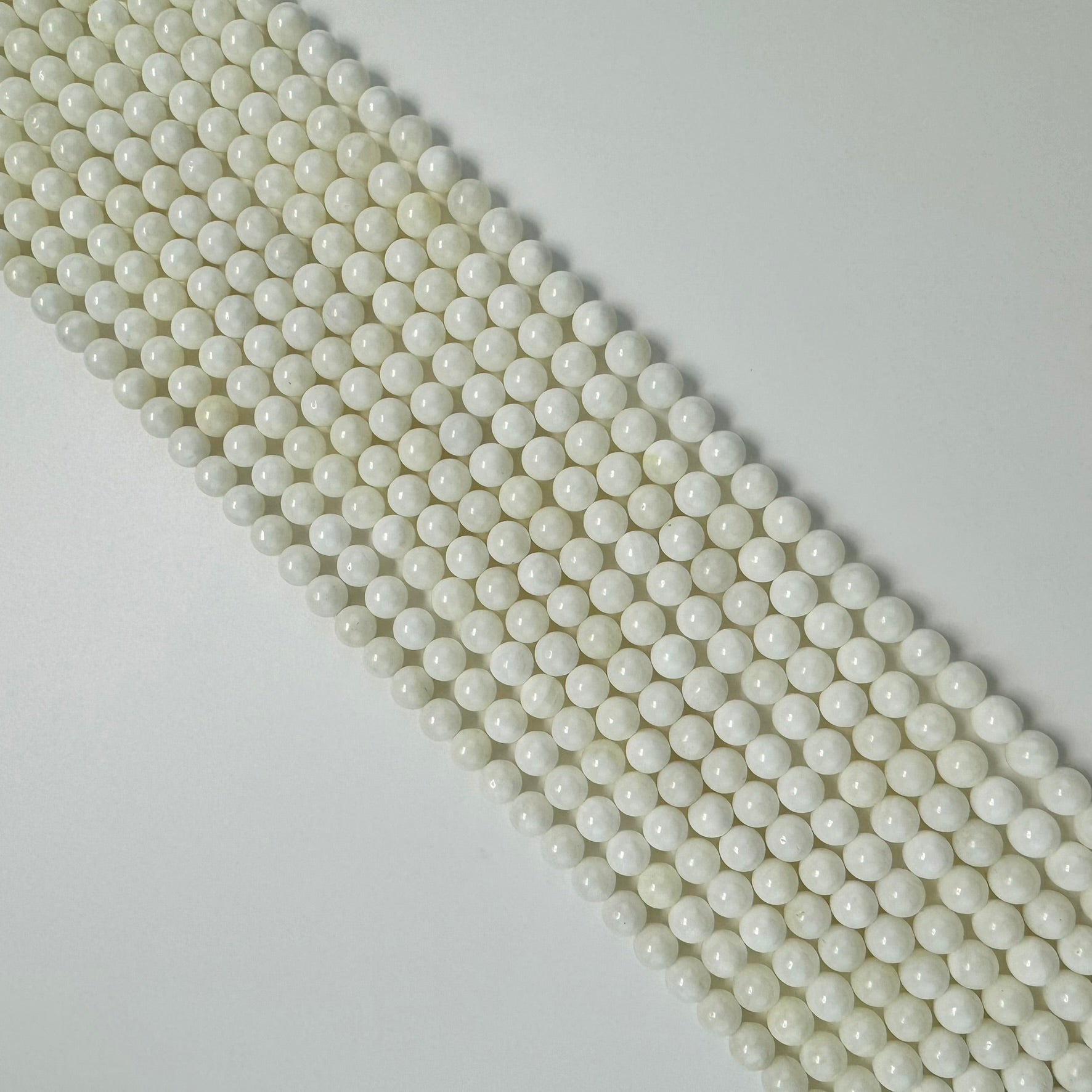 White Shell Polished  Round Beads image 6
