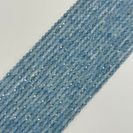 Aquamarine Faceted Round Gemstone Beads - AAA Quality image 4
