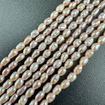 White, Peach and Pink Pearl  4x2mm image 4