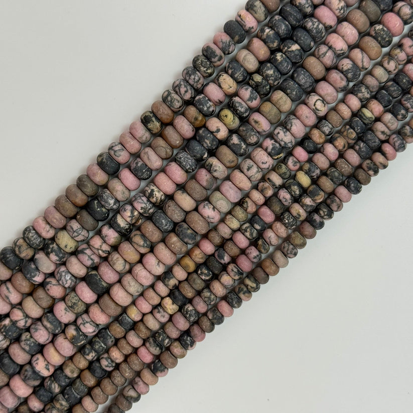 Frosted (Matte) Rondelle Stone Beads