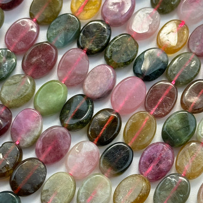 Tourmaline Flat Oval Beads