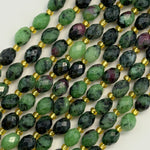 Ruby Zoisite Faceted Barrel 8 Beads image 7