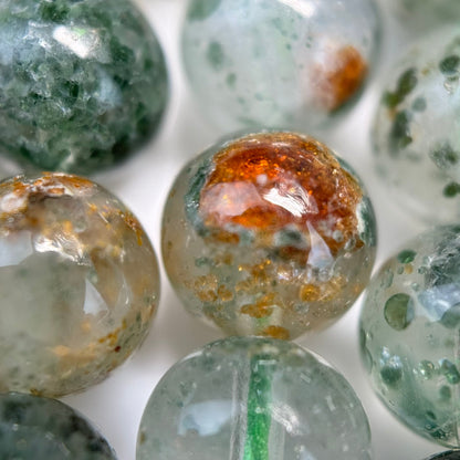 Green Phantom Polished Round Beads image 5
