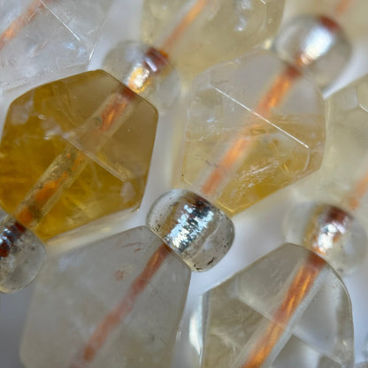 Citrine Octahedron Beads image 2
