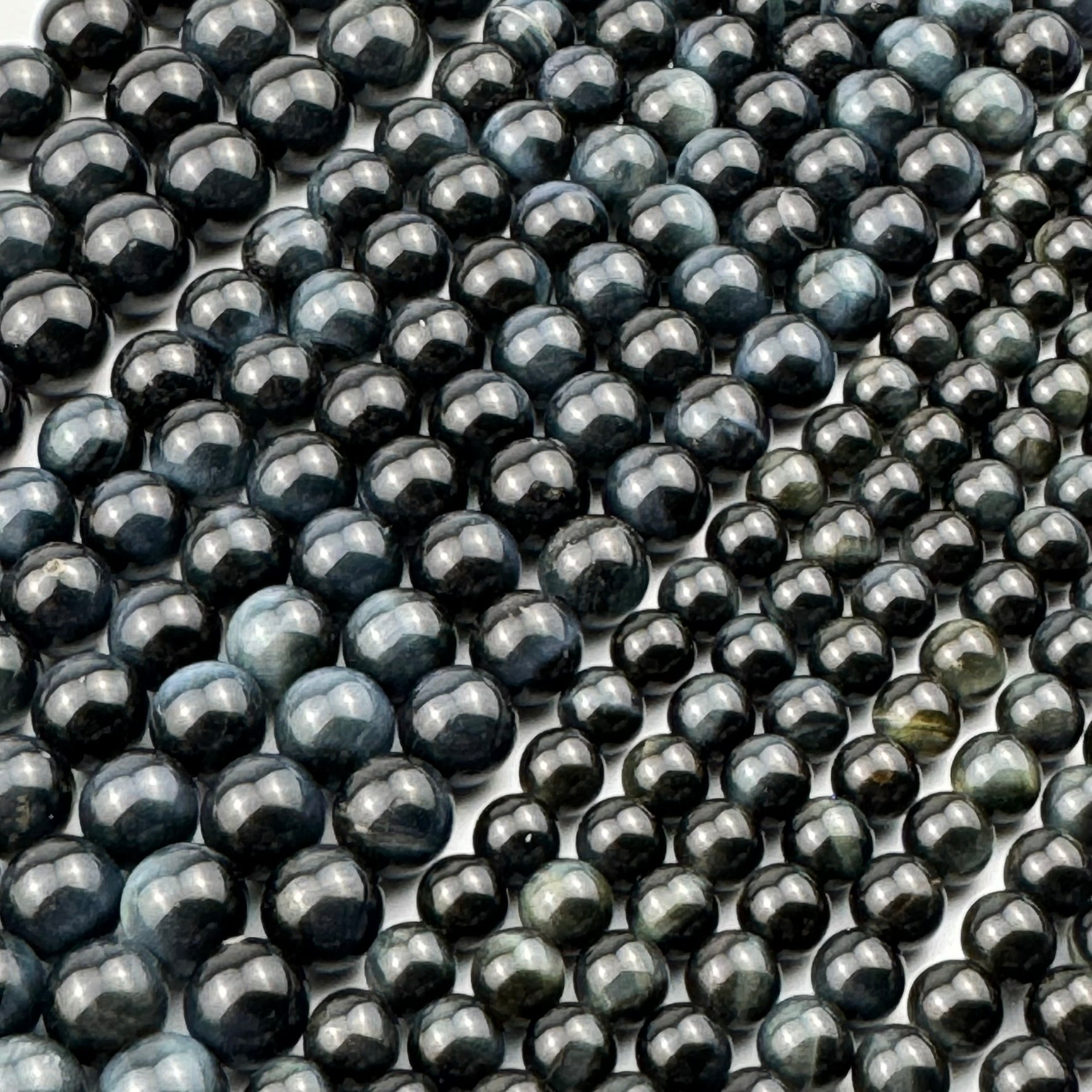 Natural Blue Tiger's Eye AA Polished Round Beads image 2