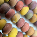 Mookaite Frosted Rondelle  Beads image 5