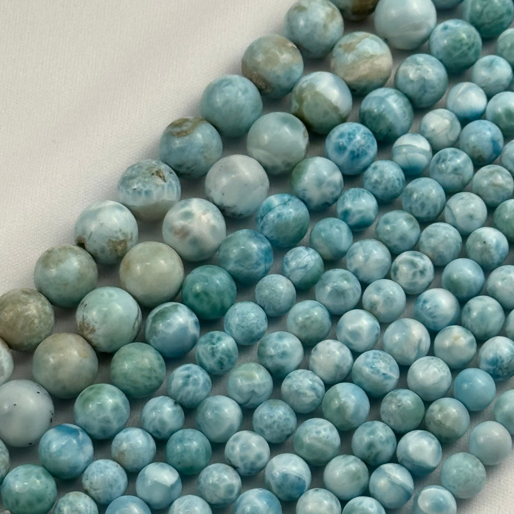 Larimar AAA Polished Round Beads image 0