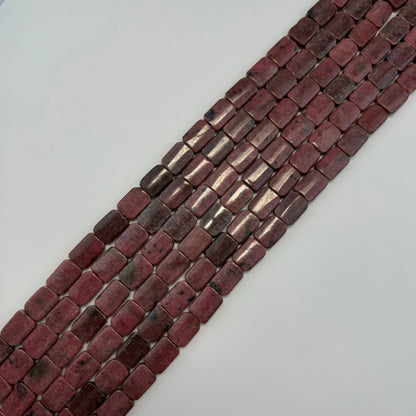 Rhodonite Flat Rectangular Beads image 6