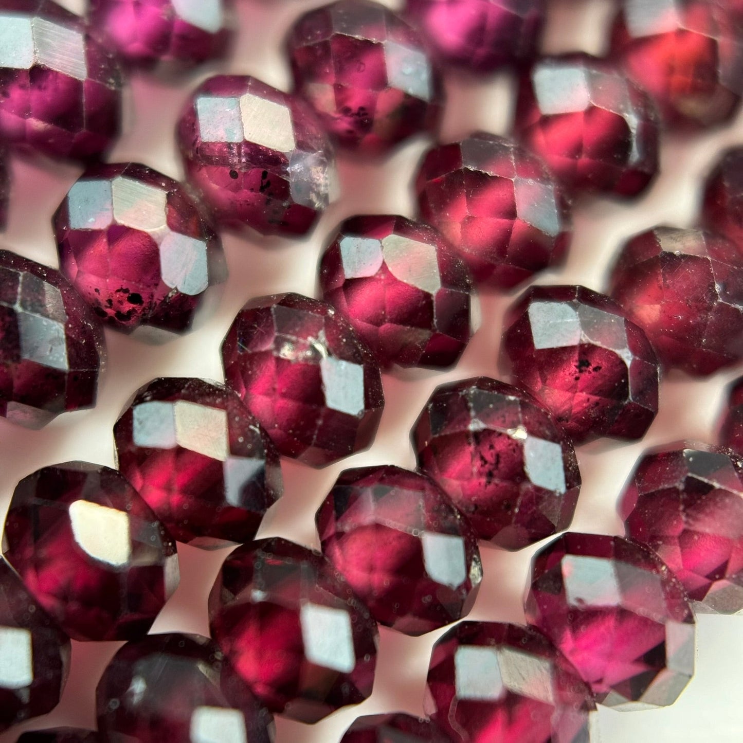 Rhodolite Garnet Faceted Rondelle Beads image 5