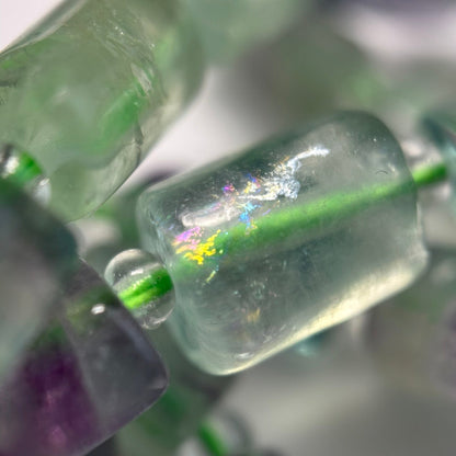 Fluorite Cylinder Beads