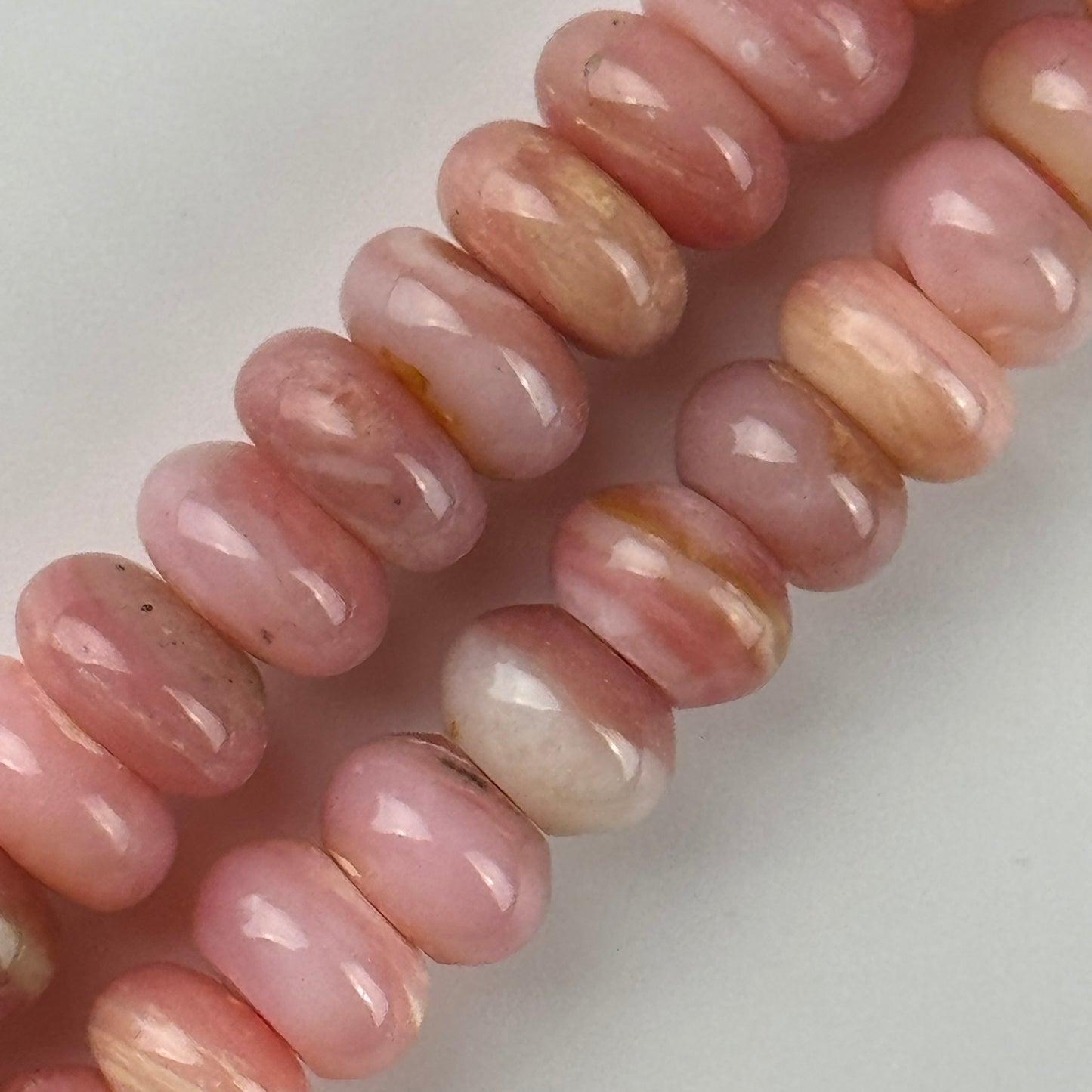 Pink Opal AA Rondelle Polished Beads image 2
