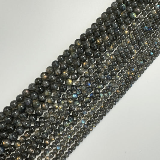 Labradorite Fire Polished Round Beads (AAAA Quality)