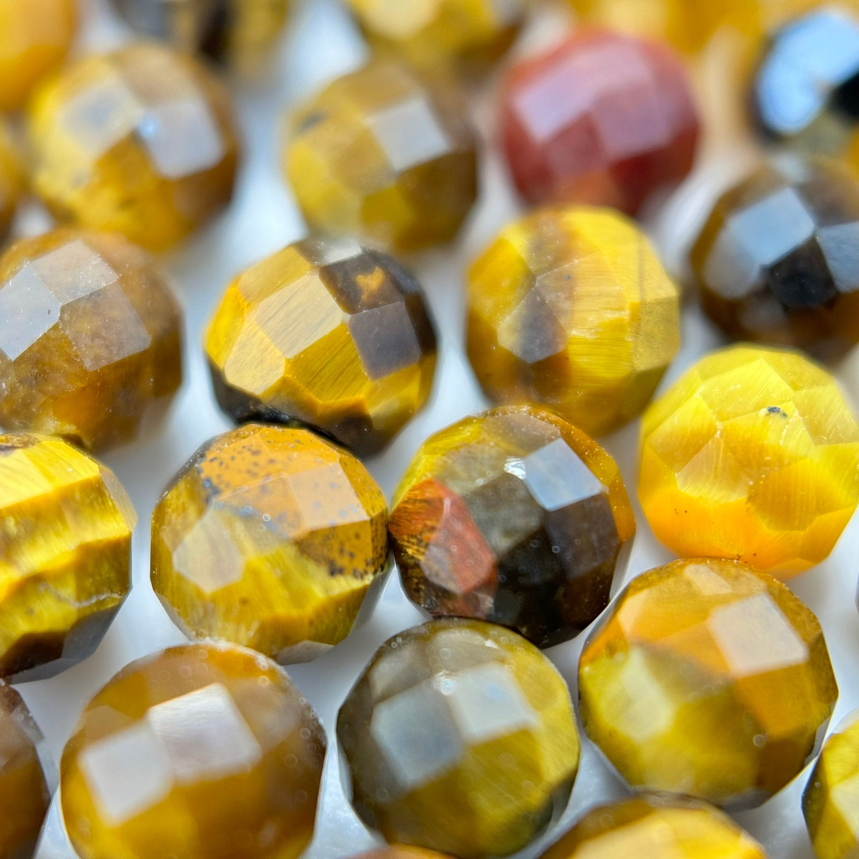 Tiger's Eye Faceted Round Beads image 3