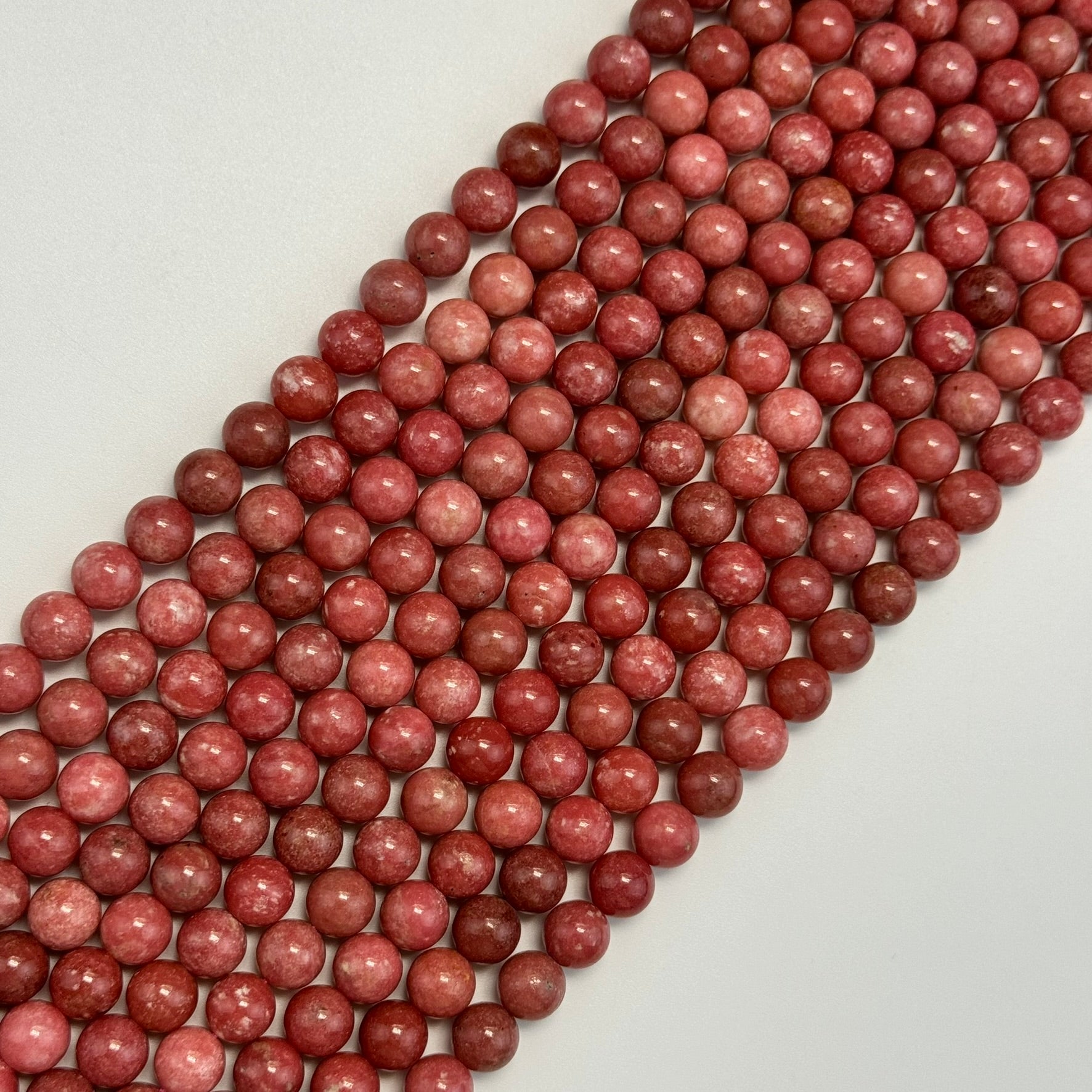 Thulite Polished  Round Beads image 5
