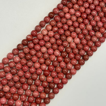 Thulite Polished  Round Beads image 5