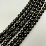 Gold Sheen Obsidian Polished  Round Beads image 3