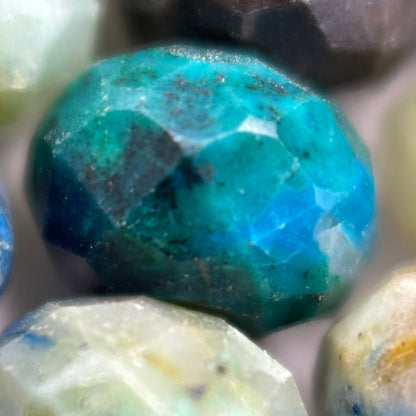 Azurite Faceted Rondelle Beads image 6