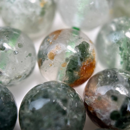 Green Phantom Polished Round Beads image 7