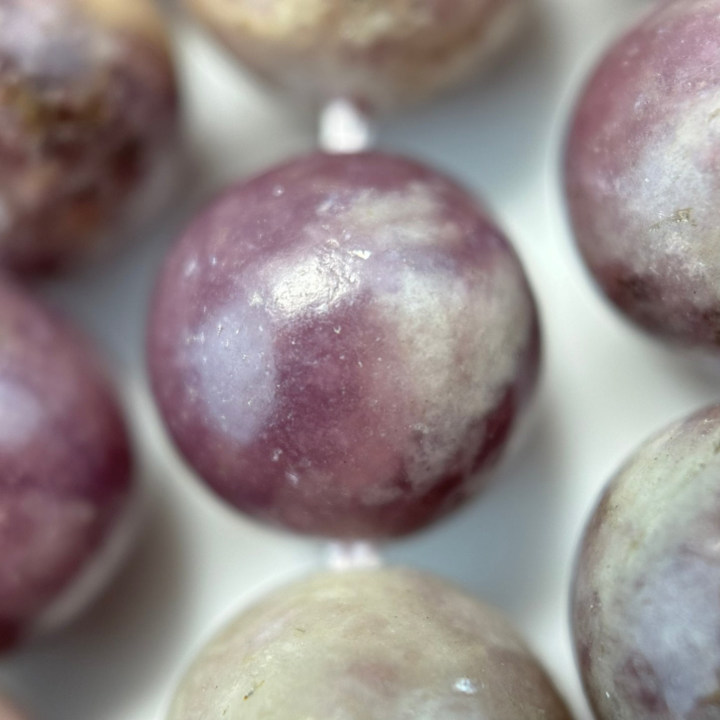 Lepidolite Polished Round Beads image 1