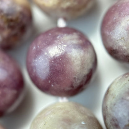 Lepidolite Polished Round Beads image 1