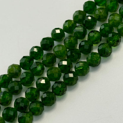 Diopside Faceted Round Beads (A & AA Quality) image 0